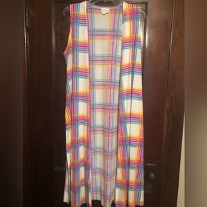 LuLaRoe Joy midi length vest.